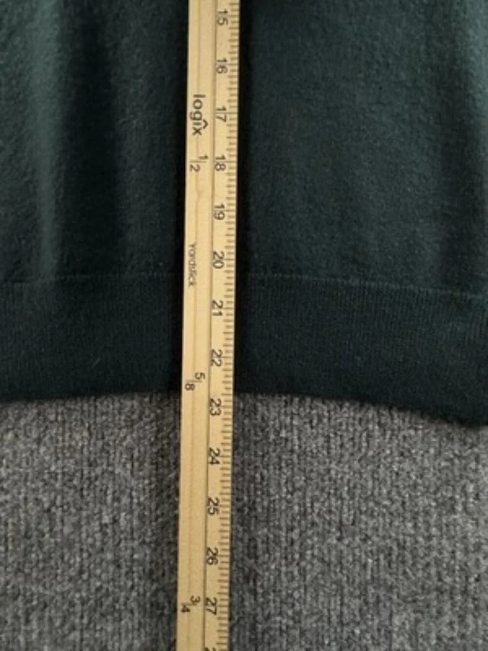 Fred Perry Men Small Pullover Green Crew Neck Wool Logo Sweater Preppy Solid